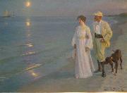 Peder Severin Kroyer Artist and his wife oil on canvas